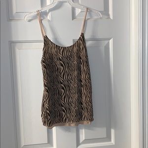 Beige zebra tank